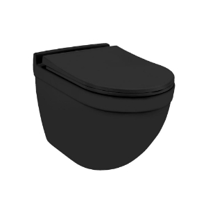 Picture of Rimless, Blind Installation Wall Hung WC - Black Matt