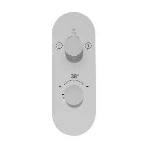 Picture of Kit de parties apparentes de mitigeur thermostatique de douche, série Aquamax avec inverseur à 2 voies - Chrome