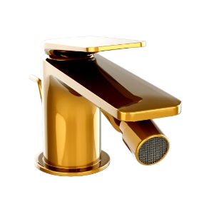 Picture of Single Lever Bidet Mixer with Popup Waste - Gold Bright PVD