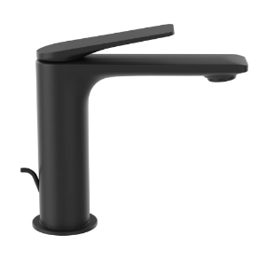Picture of Single Lever Extended Basin Mixer with Popup Waste - Black Matt