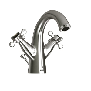 Picture of Monoblock Basin Mixer with popup waste - Stainless Steel