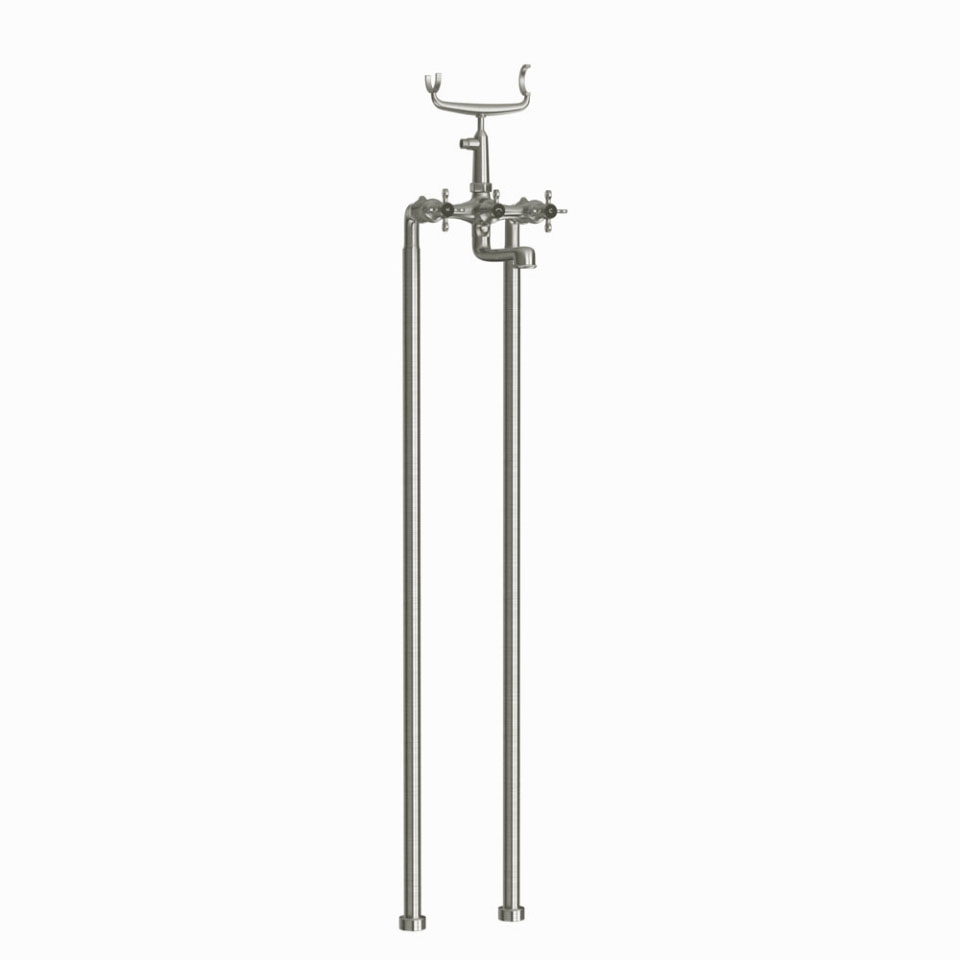 Picture of Bath & Shower Mixer with Telephone Shower Crutch - Stainless Steel