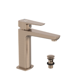 Picture of Single Lever Basin Mixer with click clack waste - Gold Dust