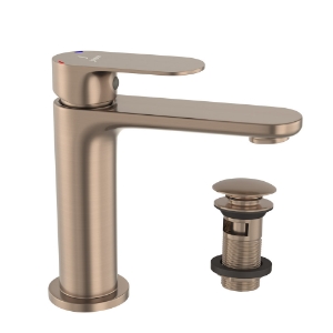 Picture of Single Lever Basin Mixer with click clack waste - Gold Dust