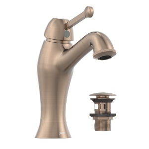 Picture of Single lever basin mixer with click clack waste - Gold Dust