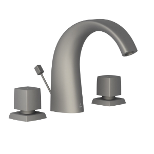 Picture of 3 Hole Basin Mixer with popup waste - Graphite