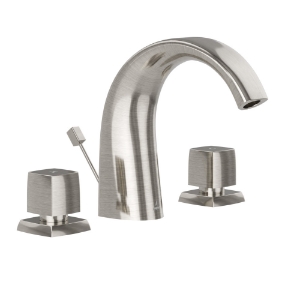 Picture of 3 Hole Basin Mixer with popup waste - Stainless Steel